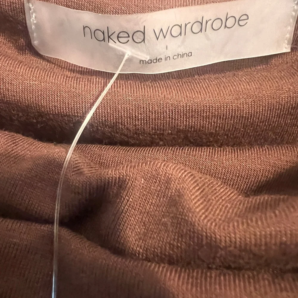 Naked Wardrobe Chocolate Off-The-Shoulder Top - Picture 5 of 7